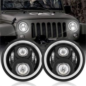 7 hüvelykes LED-es fényszórók Jeep Wrangler JK 2007-2017