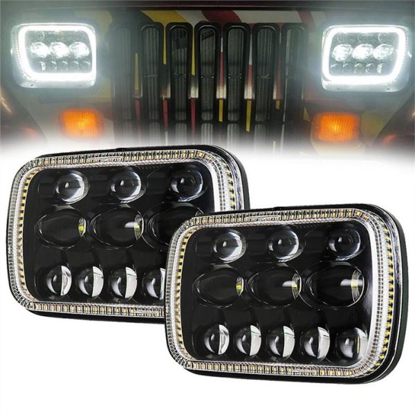 Morsun 5x7 hüvelykes négyzet alakú fényszóró Jeep GMC Ford Chevrolet LED fényszóró kivetítőhöz