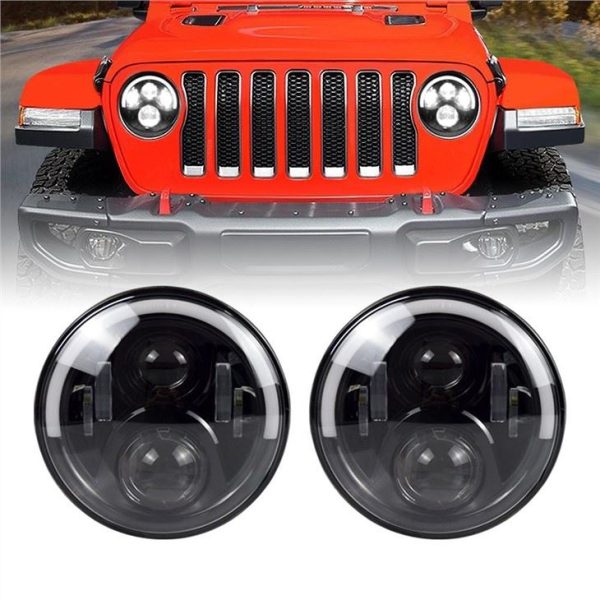 Morsun Autóalkatrészek Angel Eyes LED fényszóró kivetítő Jeep Wrangler CJ JK-hoz