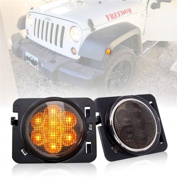 Morsun Sárvédő lámpa Jeep Wrangler 1997-2006 TJ 2007-2014 JK Led első grill irányjelző lámpához