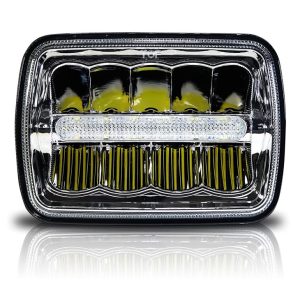 Négyszögletes 5x7 '' H4 LED fényszóró Jeep teherautókhoz